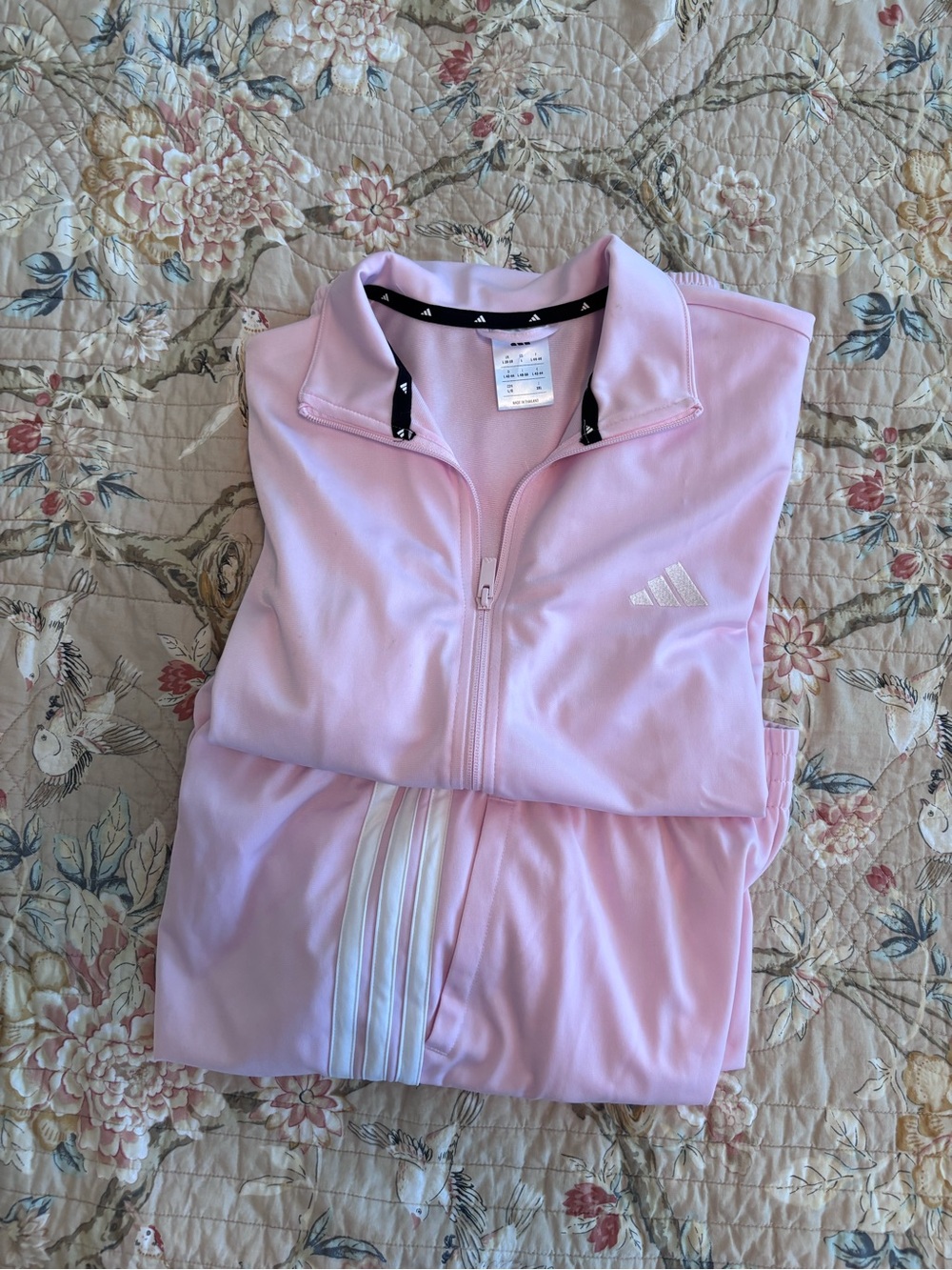 adidas Light Pink Zip-Up Track Jacket and Pants